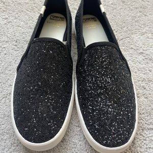 Keds x kate spade new york Double Decker Glitter in Black